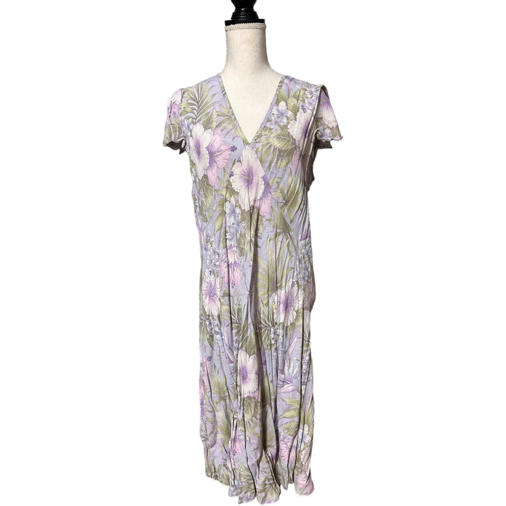Floral Hawaiian maxi plus dress